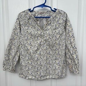 Lands’ End Kids Floral Blouse | Size 4 | Long Sleeve